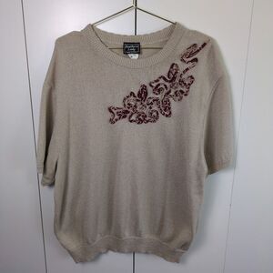 Southern Lady Lightweight Knit Short Sleeve Women's 2X Brown